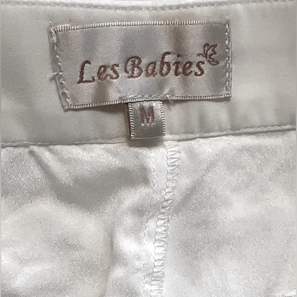 LES BABIES Lace White Cropped Pants - Size M - Picture 2 of 8